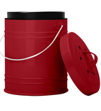 Cooler Kitchen Compost Bin 3L with EZ-No Lock Lid, Plastic Liner & Charcoal Filters-Sturdy Construction & Odor-Free Seal w/Dishwasher Safe Bucket