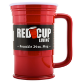 Reusable Red Beer Mug – 24oz