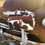 Saddlemen Carry All Cowhide Duffle Travel Bag