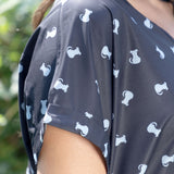 Animal Print Dolman Blouse