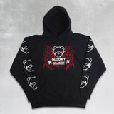 Cross Arms Pullover Hoodie Black