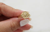 Miraculous Medal Signet Ring in 14k Gold