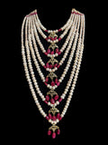 BR497 INSIA BRIDAL SET IN RUBY ( READY TO SHIP )