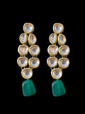 DNS199 Leila high quality ac kundan necklace with earrings in green ( READY TO SHIP )