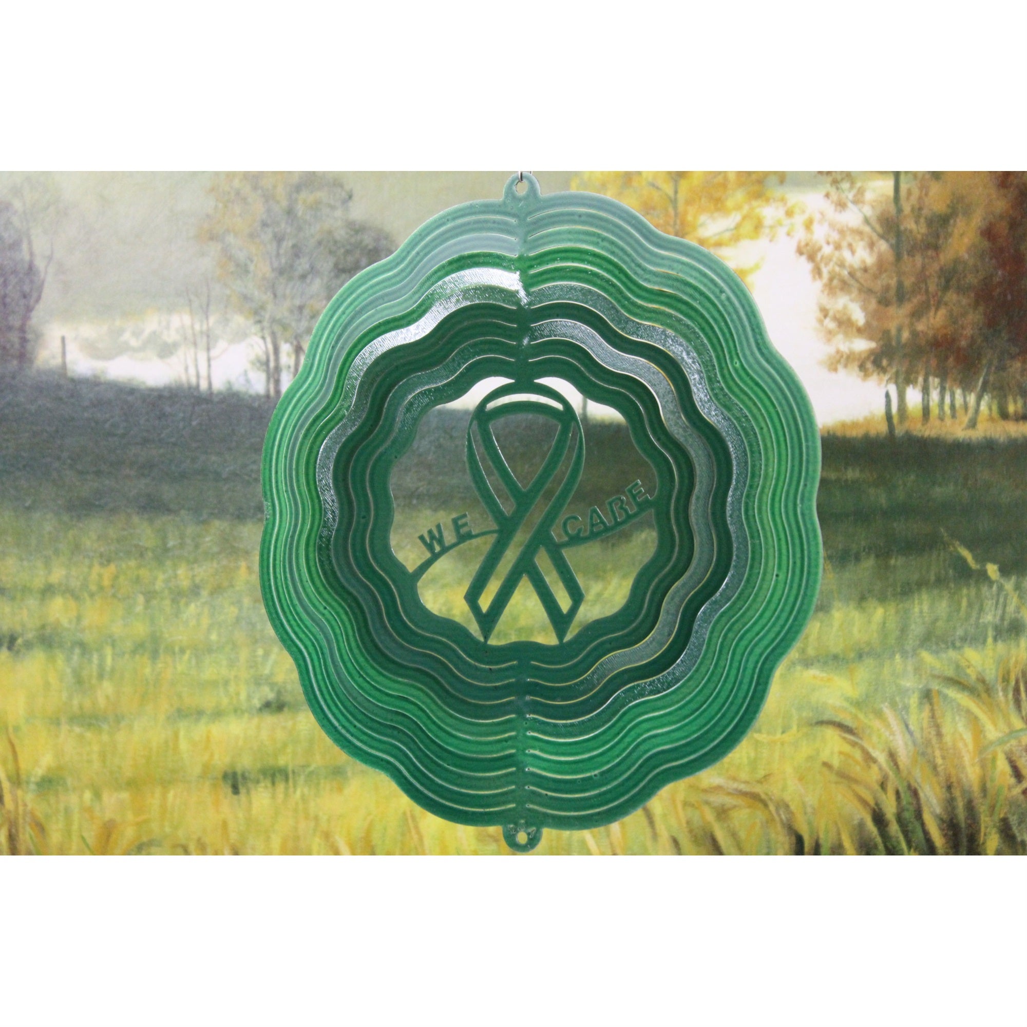 12 We Care Ribbon - Green-Printed