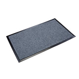 Dura-Dot 3'x5' Blue/Gray Scraper/Wiper Mat with nosing all four sides