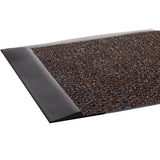 Dura-Dot 4'x6' Dark Brown Scraper/Wiper Mat with nosing all four sides