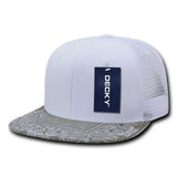 Decky 1083WHTGRY Bandanna Trucker Caps White  Grey