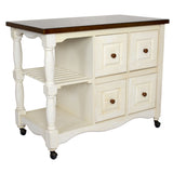 Sunset Trading Andrews Four Drawer Kitchen Cart
