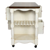 Sunset Trading Andrews Four Drawer Kitchen Cart