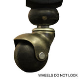 Sunset Trading Regal Kitchen Cart | Antique Black With Cherry Accents