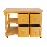 Sunset Trading Regal Kitchen Cart | Light Oak