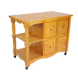 Sunset Trading Regal Kitchen Cart | Light Oak