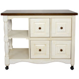 Sunset Trading Andrews Four Drawer Kitchen Cart