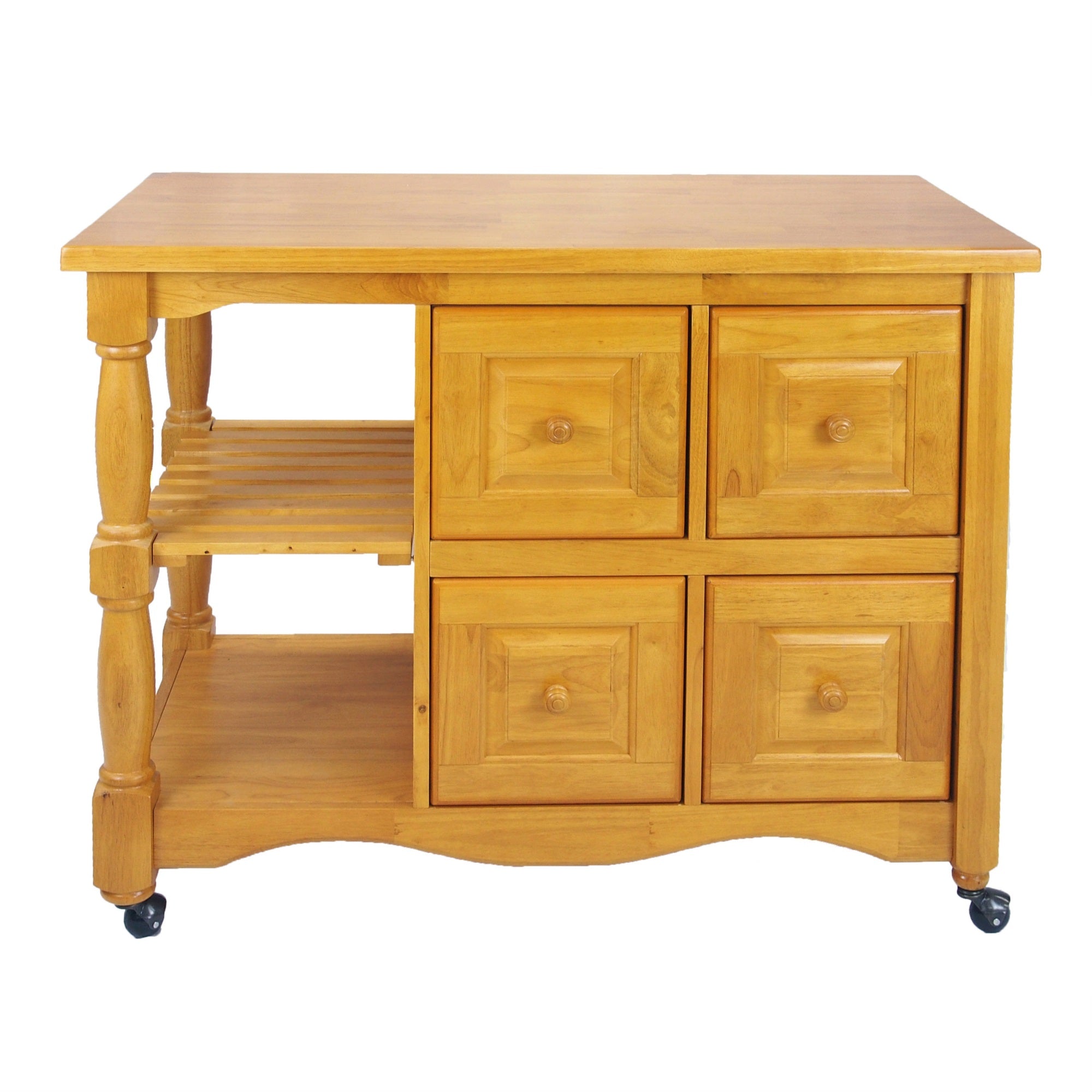 Sunset Trading Regal Kitchen Cart | Light Oak
