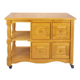 Sunset Trading Regal Kitchen Cart | Light Oak
