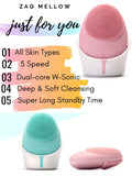 Mellow W-SONIC Silicone Facial Cleansing Brush