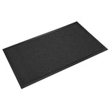Spaghetti Mat Backed 3'x5' Nosed-All Black Scraper Mat