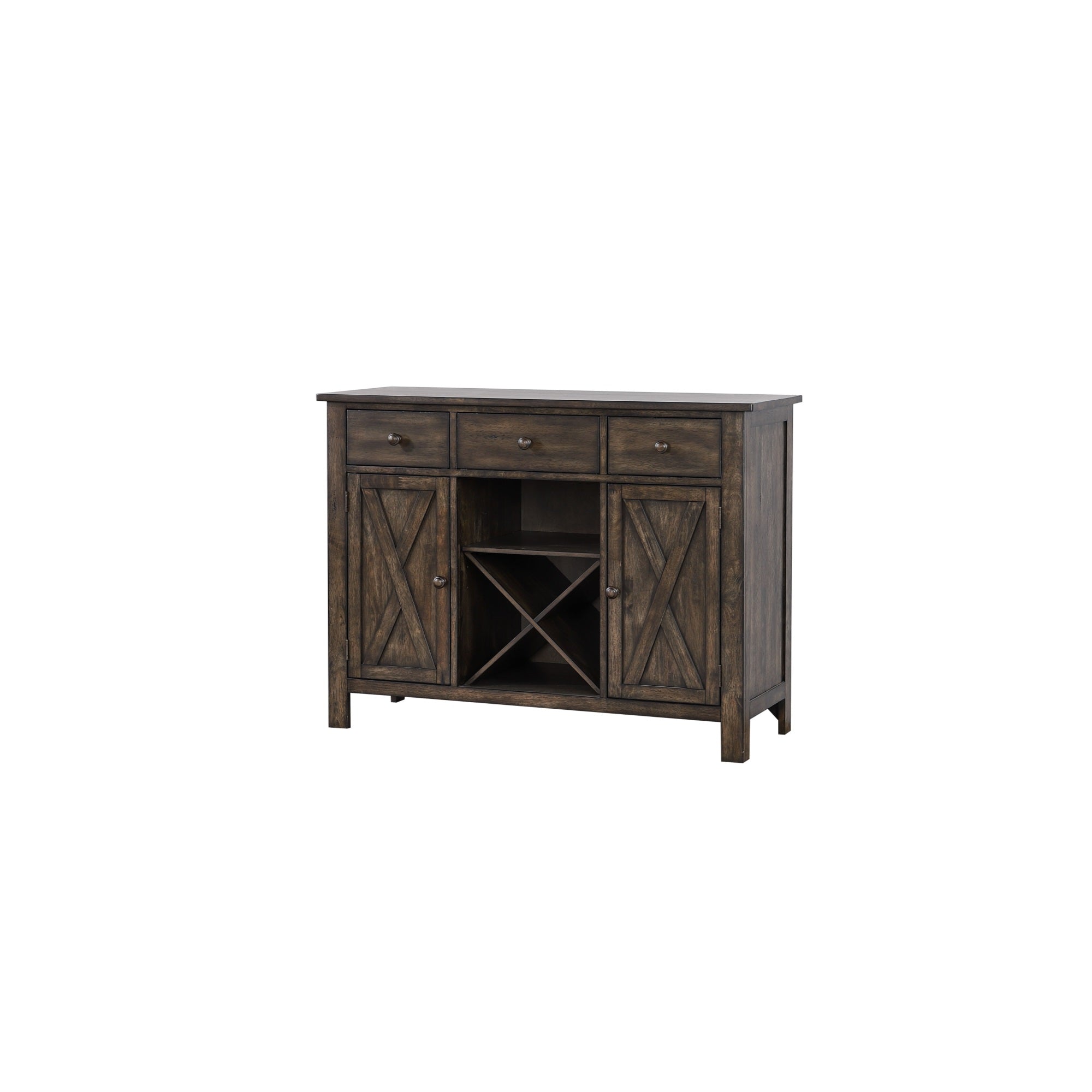 Itta Brown Wood Buffet Server With Wine Storage