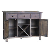 Itta Brown Wood Buffet Server With Wine Storage