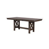 Itta Brown Wood Butterfly Extension Dining Table