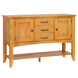 Sunset Trading Selections Sideboard With Large Display Shelf - 3 Drawers 2 Storage Cabinets - Light Oak