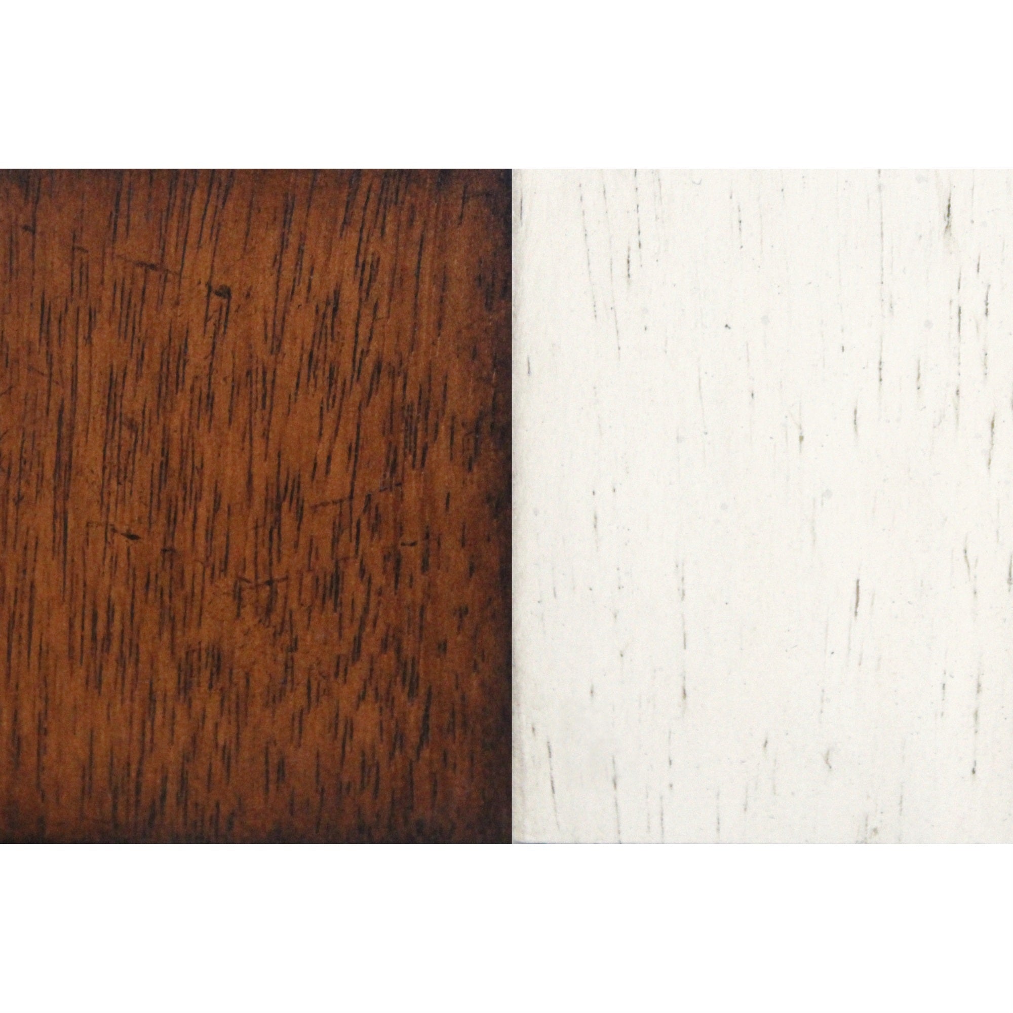 Sunset Trading Andrews Napoleon Dining Chair | Antique White And Chestnut Brown | Set Of 2