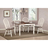 Sunset Trading Andrews 5 Piece 60 Rectangular Extendable Dining Set | Butterfly Leaf Table | 4 Windsor Spindleback Chairs | An