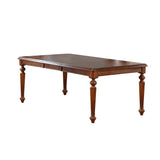 Sunset Trading Andrews 7 Piece 76 Rectangular Extendable Dining Set | Butterfly Leaf Table | Chestnut Brown | Seats 8