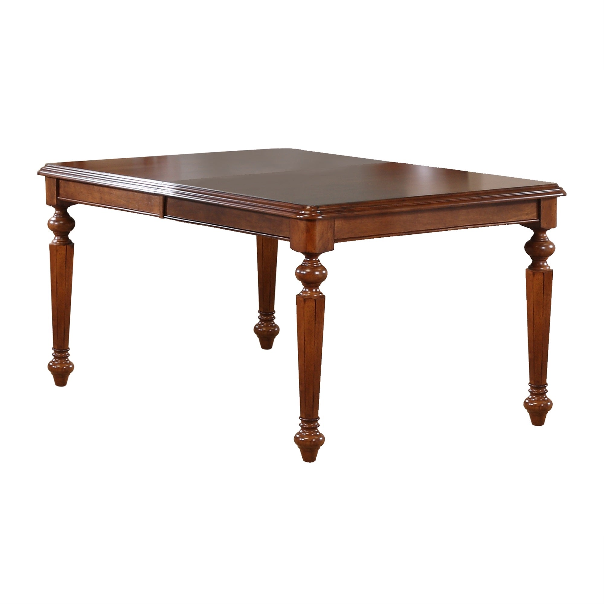 Sunset Trading Andrews 76 Rectangular Extendable Butterfly Leaf Dining Table | Chestnut Brown | Seats 8