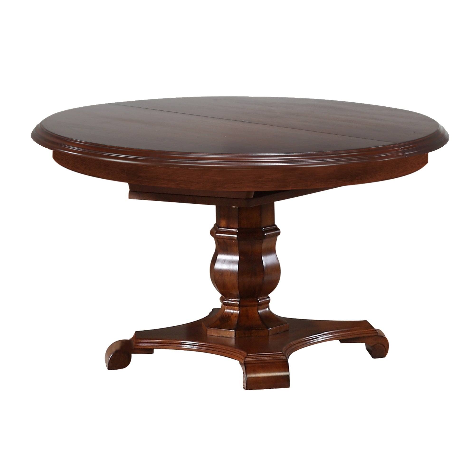 Sunset Trading Andrews 48 Round Or 66 Oval Butterfly Leaf Extendable Dining Table | Chestnut Brown | Seats 6
