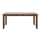 Sunset Trading Simply Brook 8 Piece 72 Rectangular Extendable Table Dining Set | Sideboard | Amish Brown | Seats 8
