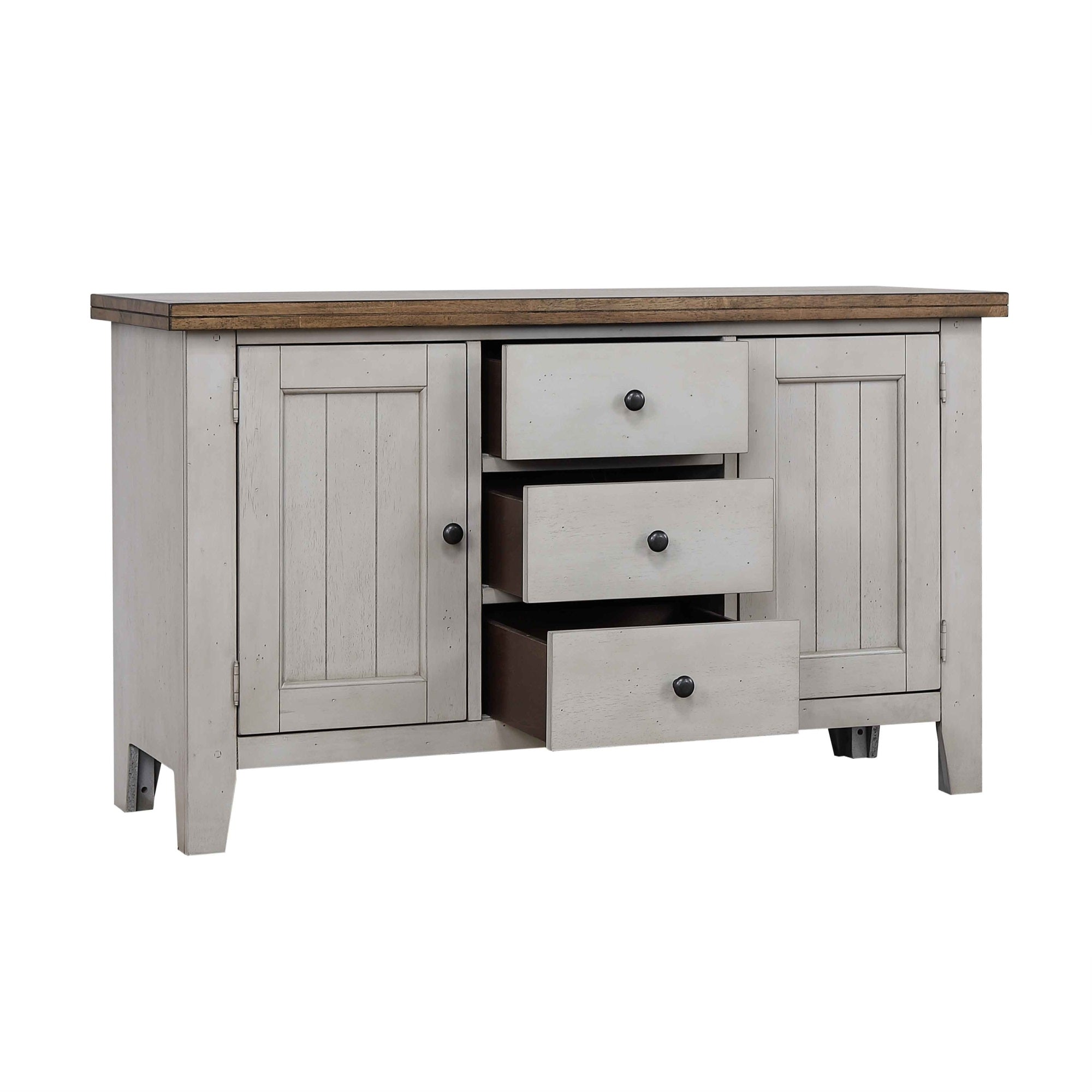 Sunset Trading Country Grove Buffet | Distressed Gray And Brown Wood