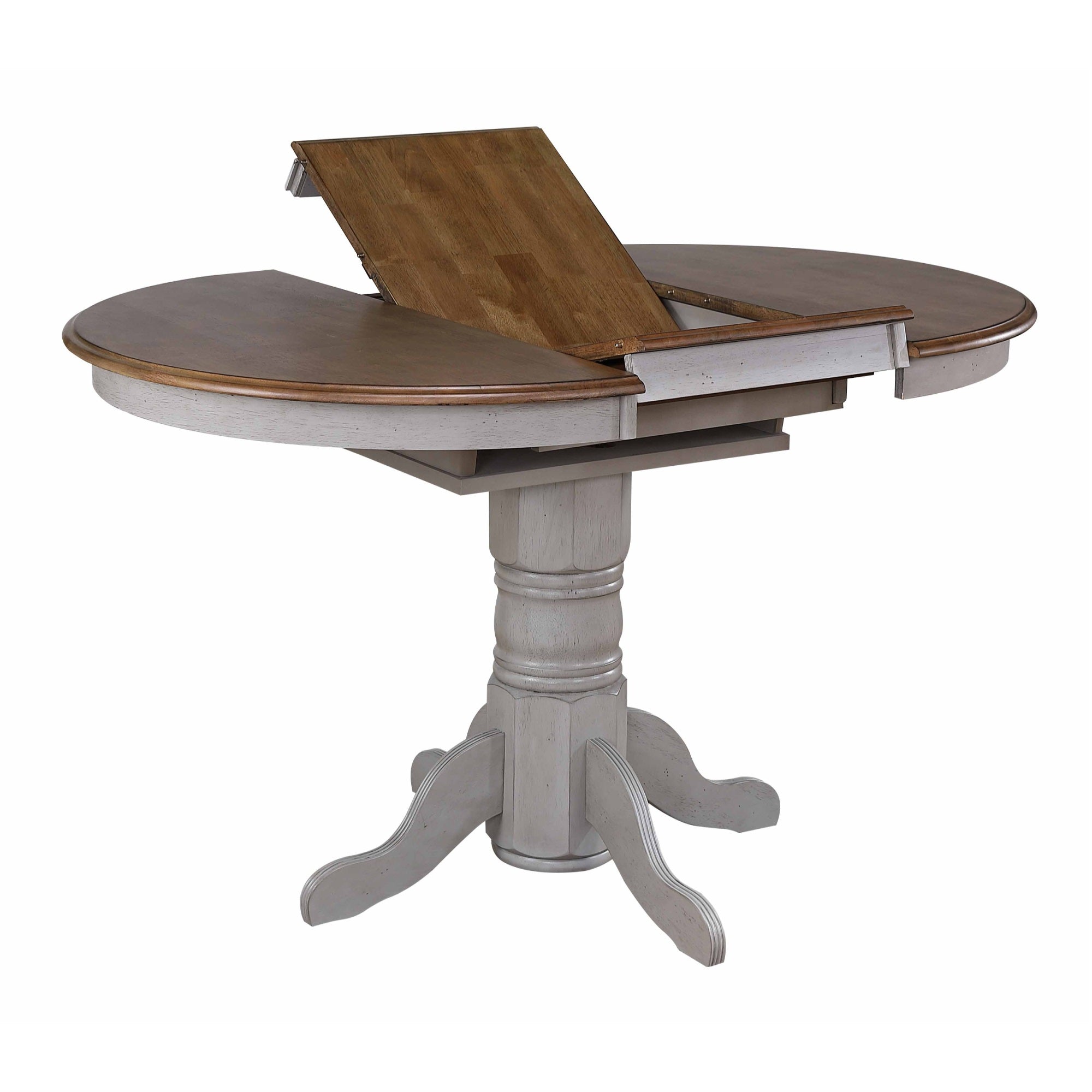 Sunset Trading Country Grove 42 Round To 60 Oval Extendable Pub Table | Counter Height Dining | Distressed Gray And Brown Wo