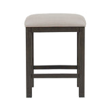 Sunset Trading Shades Of Gray Upholstered Barstool | Backless | Counter Height Stool