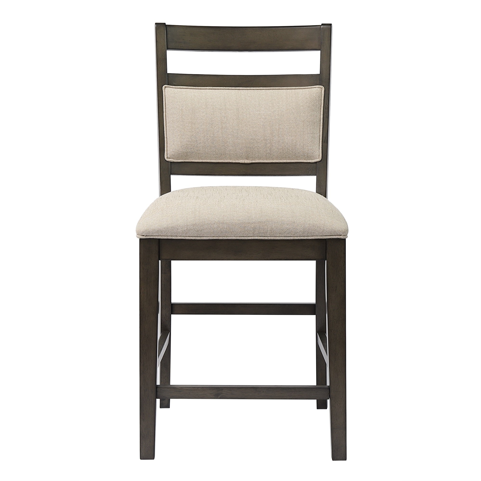 Sunset Trading Shades Of Gray Upholstered Barstool | Fabric Back And Seat | Counter Height Stool