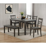 Sunset Trading Shades Of Gray Slat Back Dining Chair