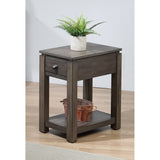 Sunset Trading Shades Of Gray Narrow End Table With Drawer And Shelf