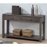 Sunset Tradingshades Of Gray Sofa Console With Drawers And Shelf