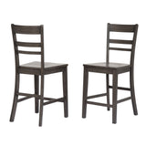 Sunset Trading Shades Of Gray 5 Piece 45 Square Pub Set | Table With Storage Shelf | Counter Height Dining | Seats 6