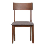 Sunset Trading Mid Century Dining Chair | Padded Performance Fabric Seat | Set Of 2