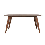 Sunset Trading Mid Century 8 Piece 78 Rectangular Dining Table Set | Padded Performance Fabric Seats | Server | Seats 6