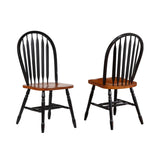 Sunset Trading Black Cherry Selections 7 Piece 72 Rectangular Extendable Dining Set With Arrowback Chairs | Seats 8