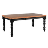 Sunset Trading Black Cherry Selections 72 Rectangular Extendable Dining Table | Antique Black And Cherry | Seats 8
