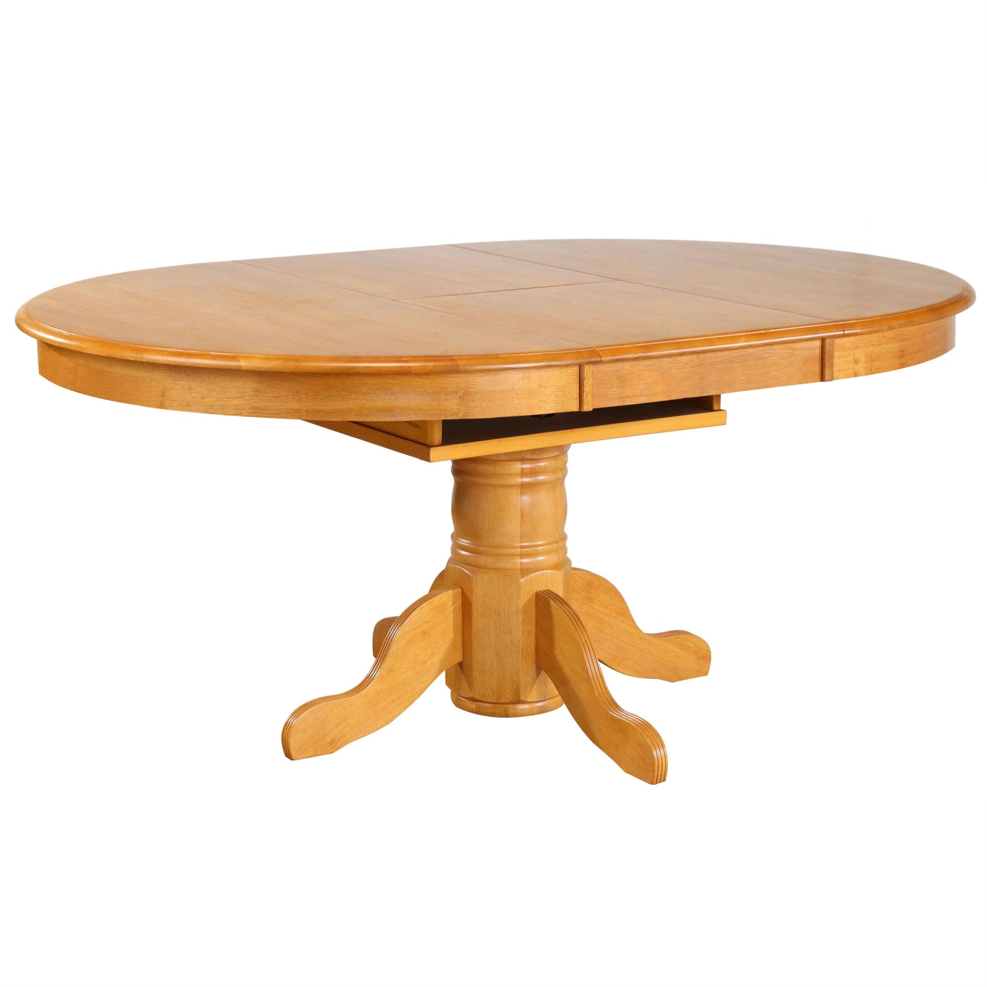 Sunset Trading Oak Selections 5 Piece 66 Oval Extendable Pedestal Dining Set | Butterfly Leaf Table | 4 Arrowback Chairs | Sea