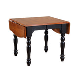 Sunset Trading Black Cherry Selections 5 Piece 72 Rectangular Drop Leaf Extendable Dining Table Set With 4 Aspen Chairs | Seat