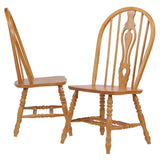 Sunset Trading Oak Selections Keyhole Dining Chair | Light Oak | Set Of 2