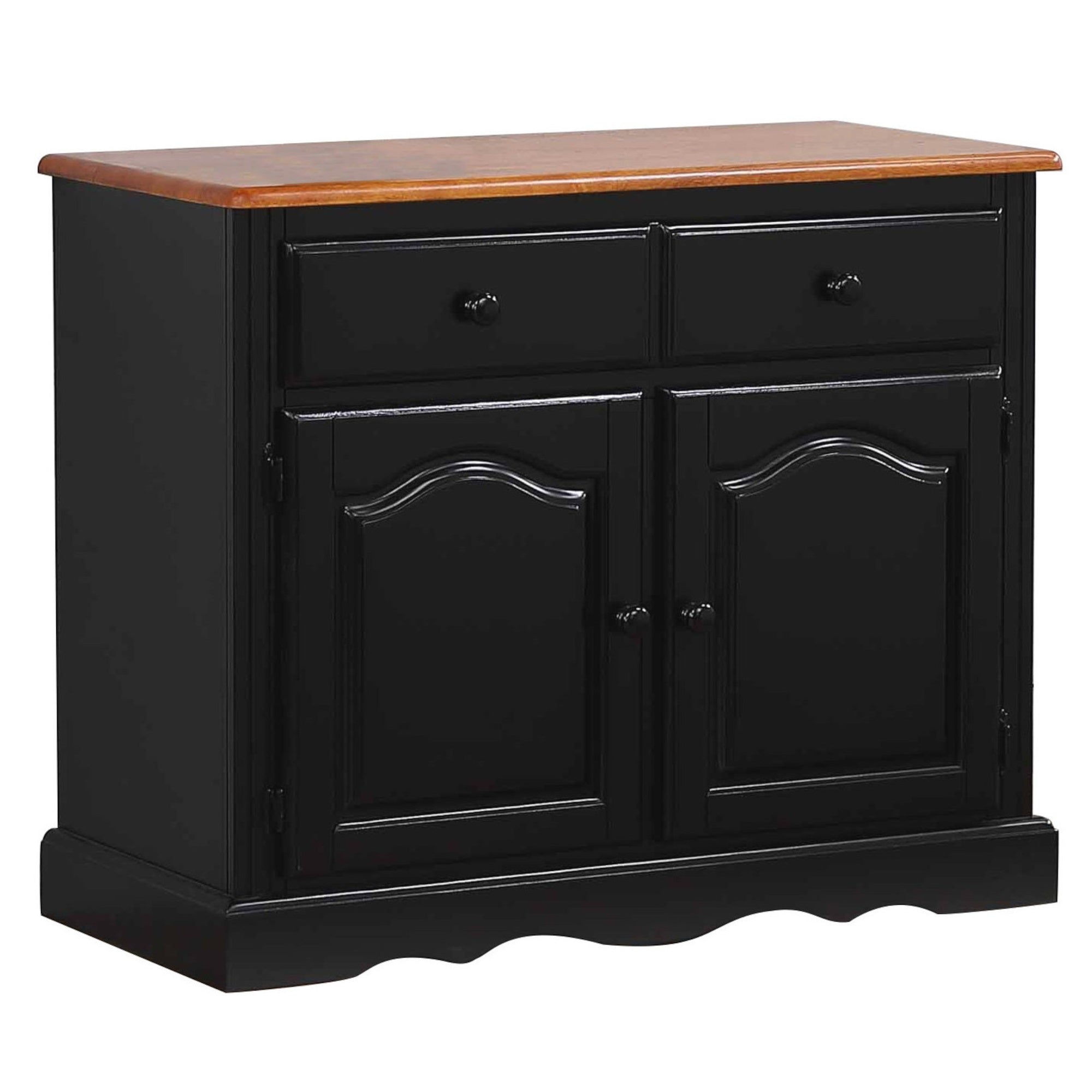 Sunset Trading Black Cherry Selections Keepsake Buffet | Antique Black And Cherry