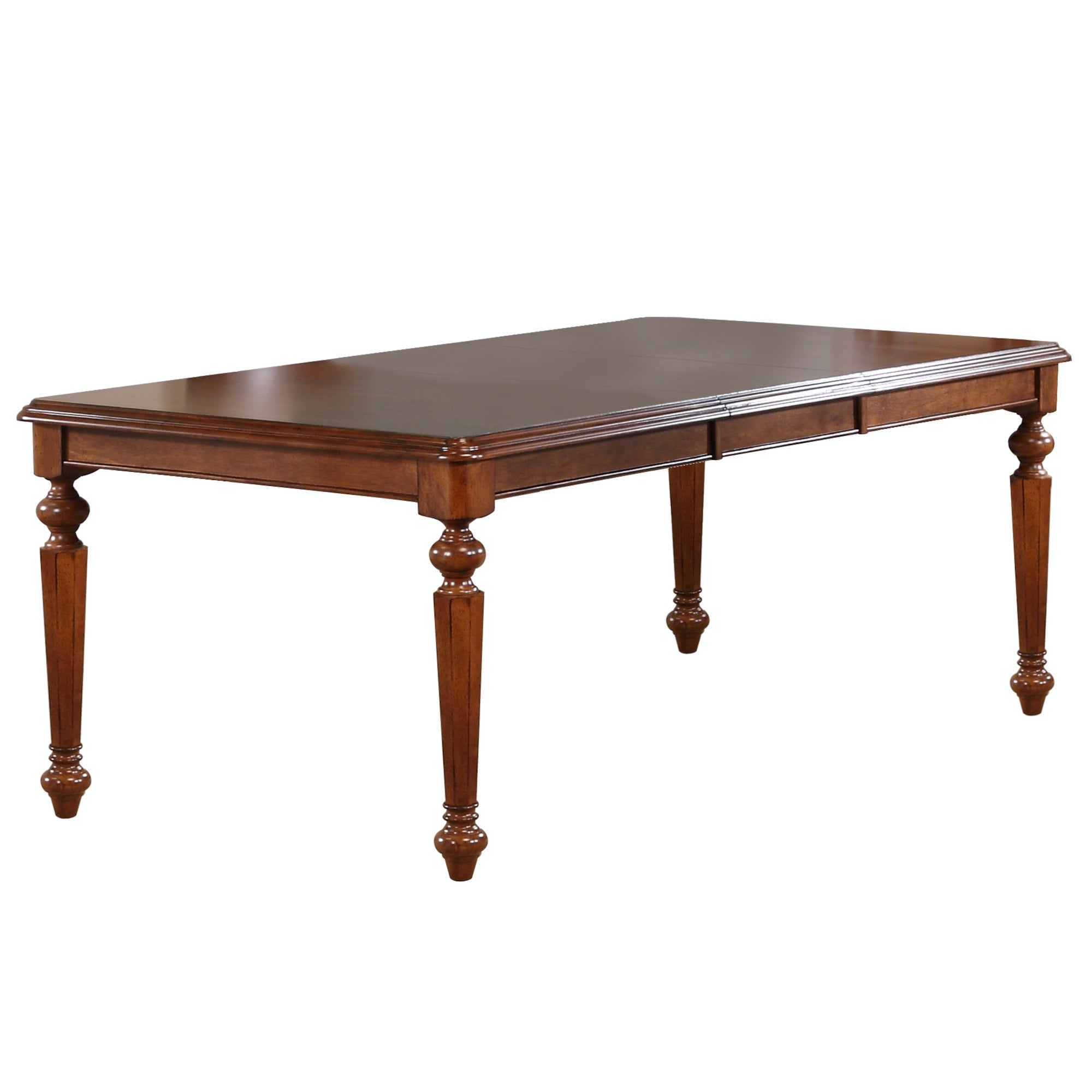 Sunset Trading Andrews 76 Rectangular Extendable Butterfly Leaf Dining Table | Chestnut Brown | Seats 8