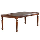 Sunset Trading Andrews 76 Rectangular Extendable Butterfly Leaf Dining Table | Chestnut Brown | Seats 8